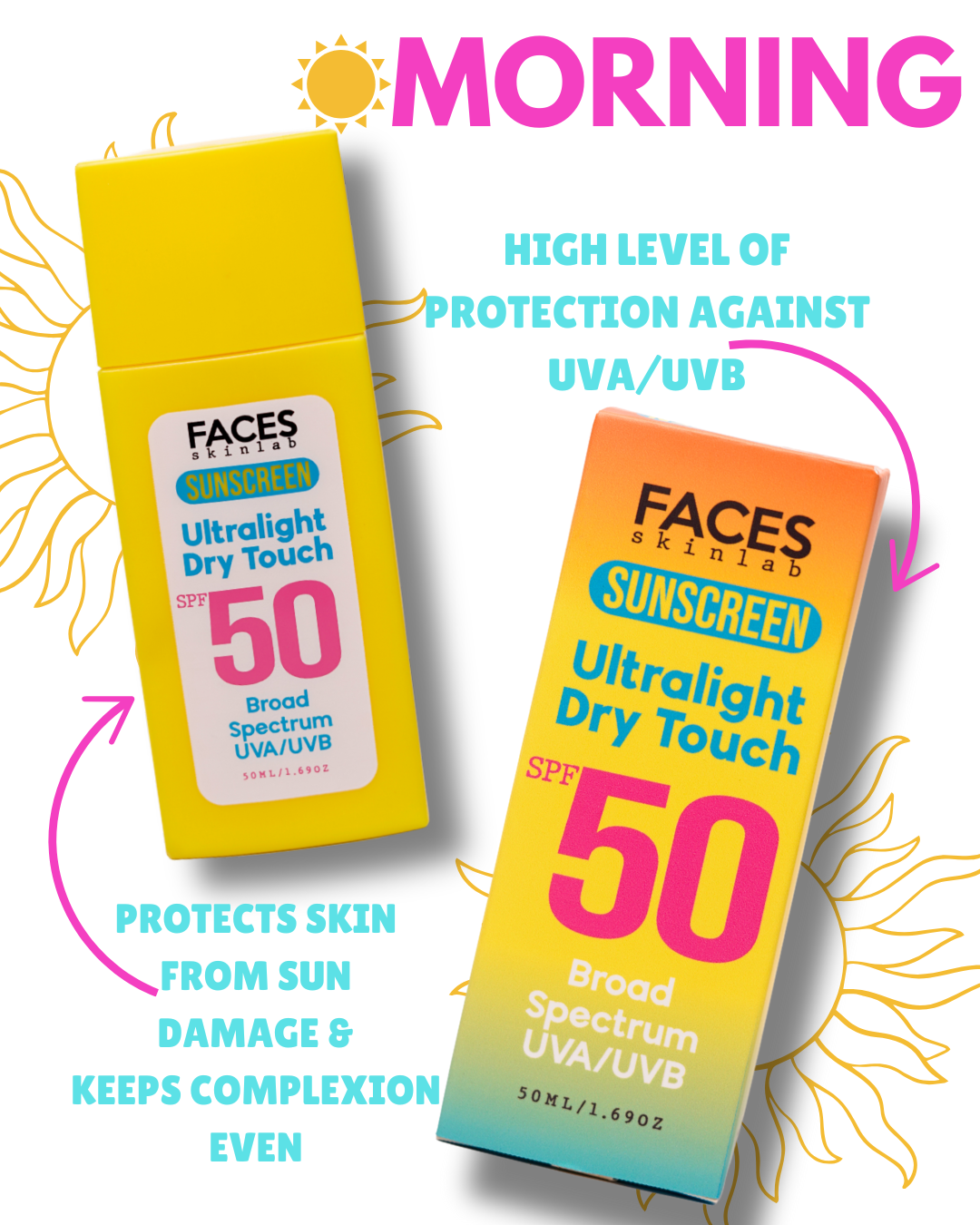 Sunscreen SPF 50 Ultralight Dry Touch (Broad Spectrum UVA/UVB) Sun Protect