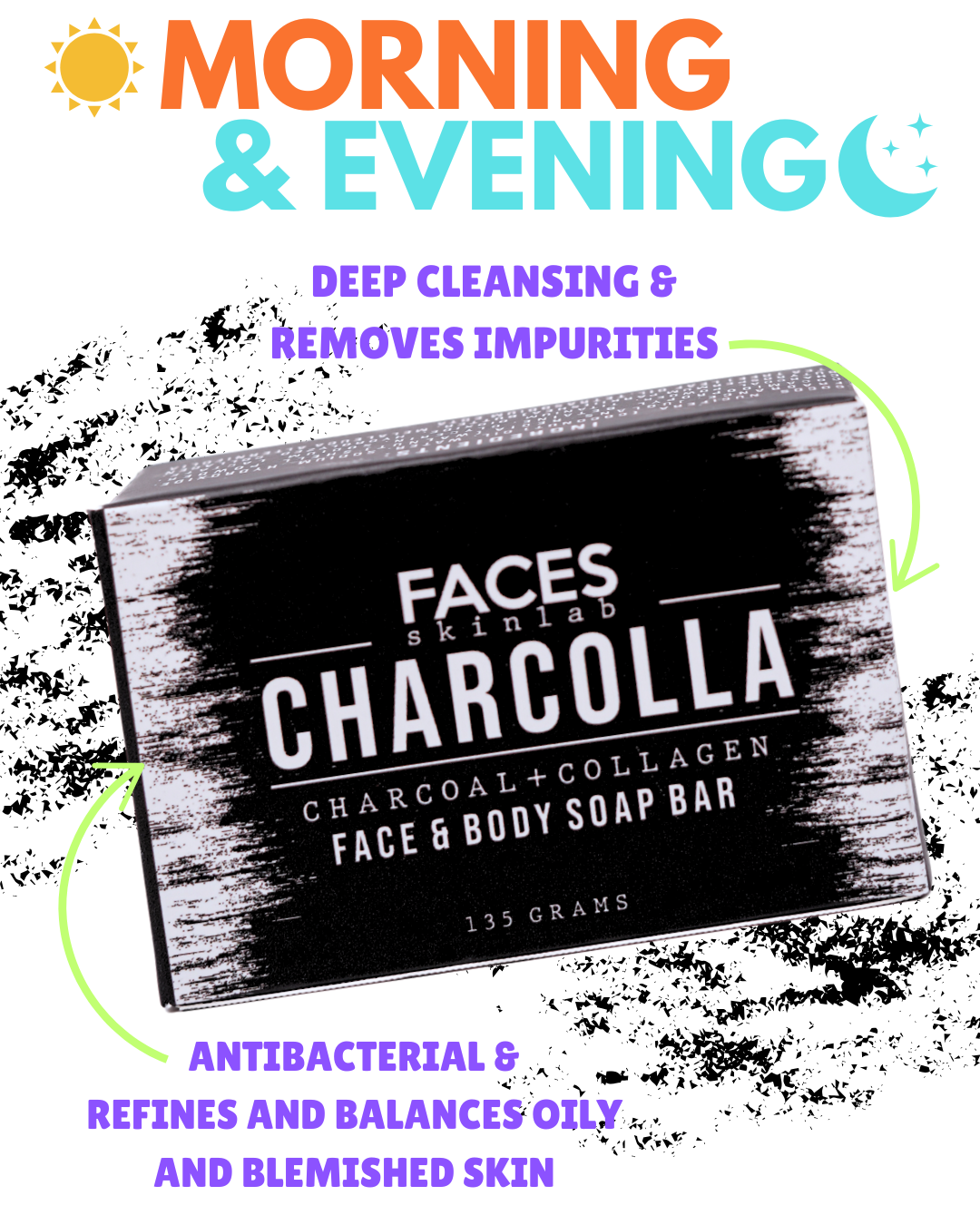Charcolla (Charcoal and Collagen) Face and Body Soap