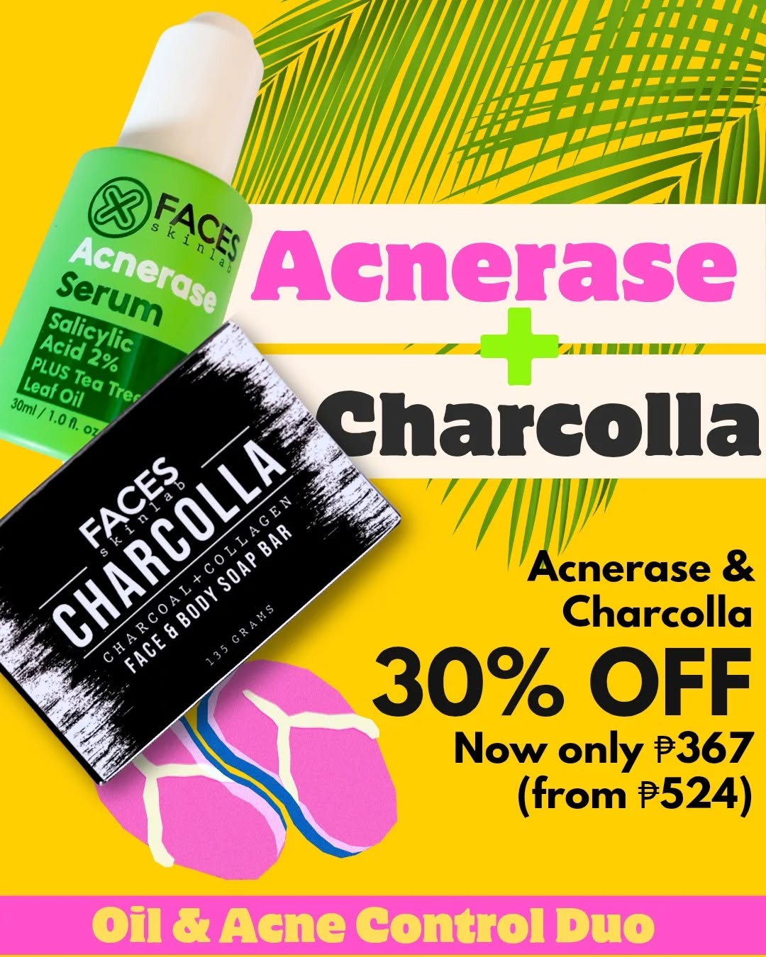 FACES SKINLAB OIL AND ACNE CONTROL DUO